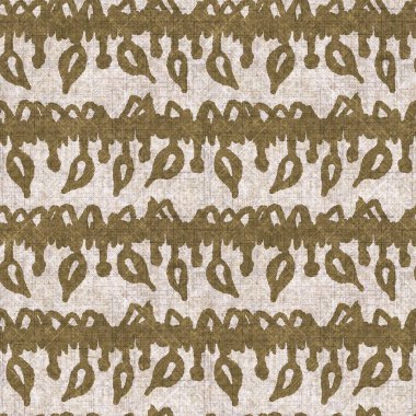 Sepia nötr botanik yaprak dikişsiz keten deseni. Yastık fırlatmak ve mobilya yapmak için organik doğal ton yeşilliği tasarımı. Modern bej kahverengi nötr ev dekorasyonu tekstil kumaşı.