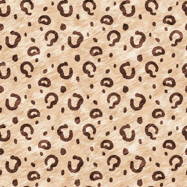 Lindo estampado de leopardo safari patrón animal salvaje para la decoración de la habitación de los bebés. Mancha inconsútil peludo marrón texturizado género neutral diseño de impresión. —  Fotos de Stock