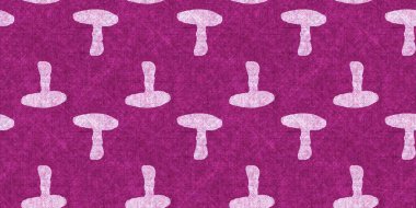 Mantar pembesi kumaş dokusu kenarı etkisi. Kanvas sonbahar kurdelesi için kusursuz örülmüş orman mantarı dekoratif baskısı.