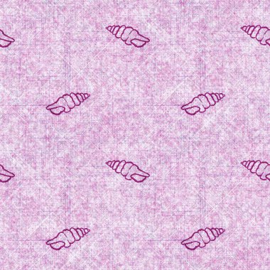 Deniz kabuğu dikişsiz, el yapımı keten desenli. Organik deniz yaşamı, yumuşak mobilya ve yastık fırlatmak için ton tasarımı üzerine doğal bir ton. Modern pembe okyanus ev dekorasyonu.