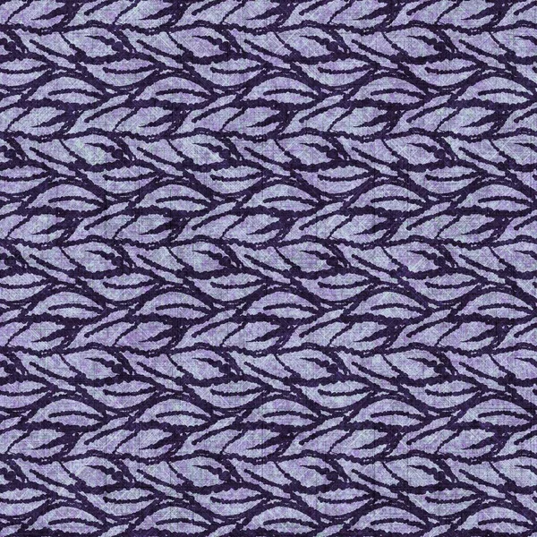 Botanical foliage seamless hand drawn linen style pattern. Organic leaf natural tone on tone design for throw pillow, soft furnishing. Modern purple home decor. —  Fotos de Stock