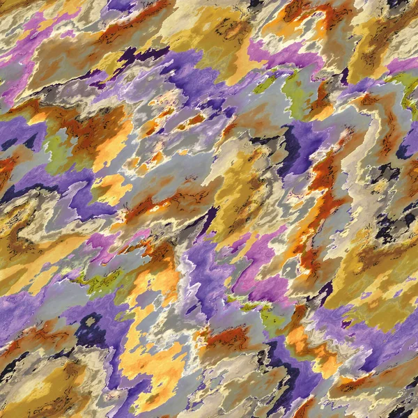 Agate yellow texture seamless textile pattern. Carrara marbled bacgrkound for geology decorative design. Elegant and trendy suminagashi marbling wallpaper. 