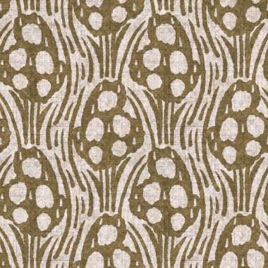 Sepia nötr botanik yaprak dikişsiz keten deseni. Yastık fırlatmak ve mobilya yapmak için organik doğal ton yeşilliği tasarımı. Modern bej kahverengi nötr ev dekorasyonu tekstil kumaşı.