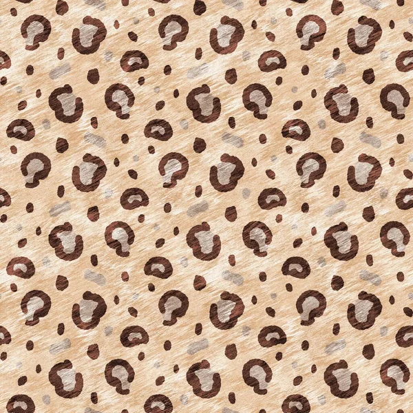 Mignon motif animal sauvage imprimé léopard safari pour la décoration de la chambre des bébés. Point sans couture furry brun texturé genre neutre conception d'impression. — Photo