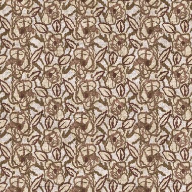 Çiçeksiz el yapımı keten desenli. Yastık fırlatmak için doğal tondaki organik çiçek tonu, yumuşak mobilyalar. Modern sepia ev dekorasyonu. 