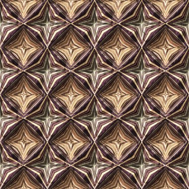 Değişik kahverengi tonlarda, dünyevi renkler Viktorya dönemi antika geometrik kusursuz desen. Modern vintage geo dokuması tekstil keten mozaik efekti tekrar fayans. 