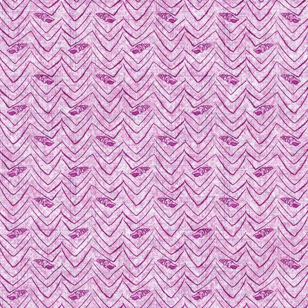 Seashell seamless hand drawn linen style pattern. Organic marine life natural tone on tone design for throw pillow, soft furnishing. Modern pink coastal ocean home decor. — Stock Photo, Image