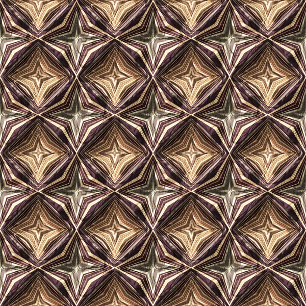 Değişik kahverengi tonlarda, dünyevi renkler Viktorya dönemi antika geometrik kusursuz desen. Modern vintage geo dokuması tekstil keten mozaik efekti tekrar fayans. 