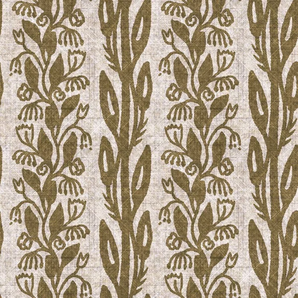 Sepia neutral botanical leaf seamless linen style pattern. Organic natural tone on tone foliage design for throw pillow, soft furnishing. Modern beige brown neutral home decor textile swatch.