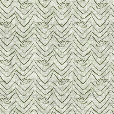 Deniz kabuğu dikişsiz, el yapımı keten desenli. Organik deniz yaşamı, yumuşak mobilya ve yastık fırlatmak için ton tasarımı üzerine doğal bir ton. Modern yeşil okyanus ev dekorasyonu.