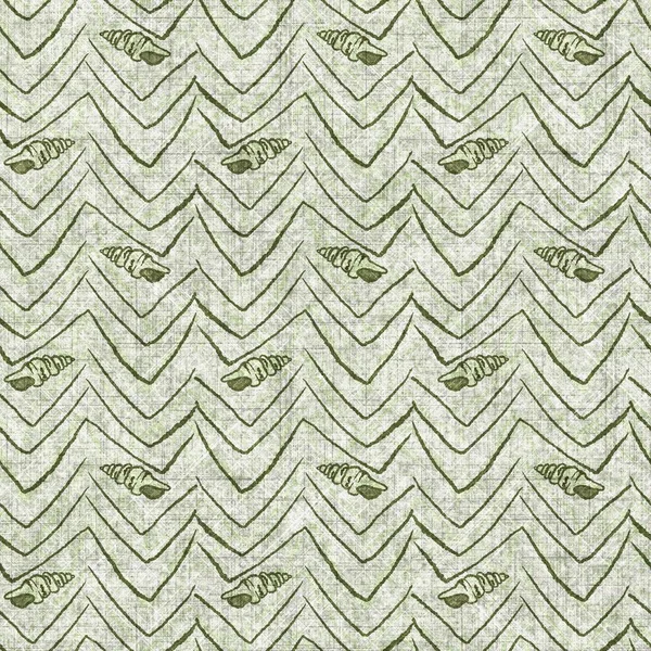 Deniz kabuğu dikişsiz, el yapımı keten desenli. Organik deniz yaşamı, yumuşak mobilya ve yastık fırlatmak için ton tasarımı üzerine doğal bir ton. Modern yeşil okyanus ev dekorasyonu.