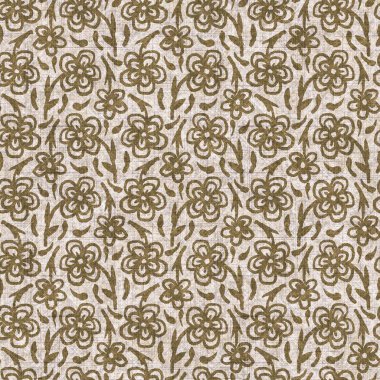 Sepia nötr botanik yaprak dikişsiz keten deseni. Yastık fırlatmak ve mobilya yapmak için organik doğal ton yeşilliği tasarımı. Modern bej kahverengi nötr ev dekorasyonu tekstil kumaşı.
