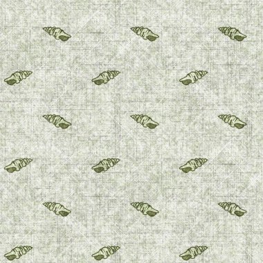 Deniz kabuğu dikişsiz, el yapımı keten desenli. Organik deniz yaşamı, yumuşak mobilya ve yastık fırlatmak için ton tasarımı üzerine doğal bir ton. Modern yeşil okyanus ev dekorasyonu.