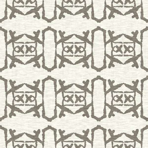 Hand drawn doodle linen effect texture pattern. Seamless woven natural gray decorative print for canvas wallpaper. — Fotografia de Stock