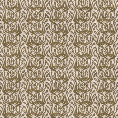 Sepia nötr botanik yaprak dikişsiz keten deseni. Yastık fırlatmak ve mobilya yapmak için organik doğal ton yeşilliği tasarımı. Modern bej kahverengi nötr ev dekorasyonu tekstil kumaşı.