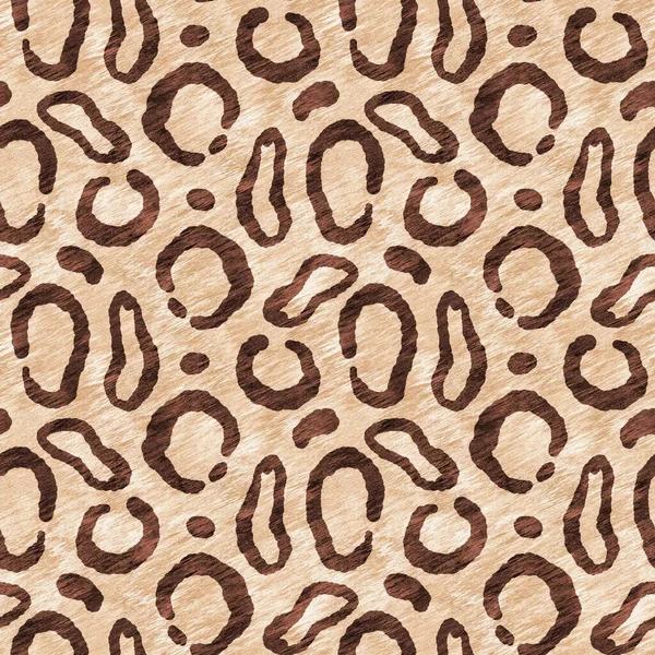 Cute safari leopard print wild animal pattern for babies room decor. Seamless spot furry brown textured gender neutral print design. — Foto Stock