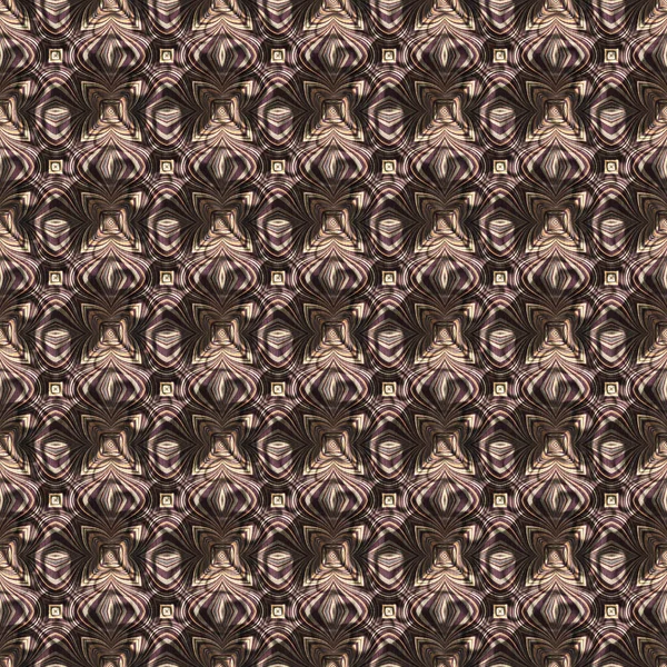 Aardse kleuren Victoriaanse antieke geometrische naadloze patroon in bonte bruine tinten. Moderne vintage geo geweven textiel linnen mozaïek effect herhalen tegel. — Stockfoto
