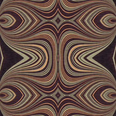 Topraksı renkler altmışlı yılların geometrik pürüzsüz desenli kahverengi tonlarında. Modern vintage geo dokuması tekstil keten mozaik efekti tekrar fayans. 