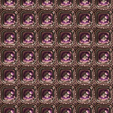 Değişik kahverengi tonlarda, dünyevi renkler Viktorya dönemi antika geometrik kusursuz desen. Modern vintage geo dokuması tekstil keten mozaik efekti tekrar fayans