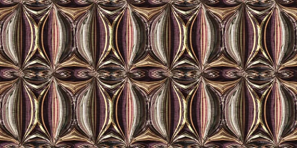 Earthy Colours Antique Victorian Geometric Seamless Border Pattern Variegated Brown — Stock Photo, Image