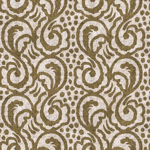 Sepia neutral botanical leaf seamless linen style pattern. Organic natural tone on tone foliage design for throw pillow, soft furnishing. Modern beige brown neutral home decor textile swatch