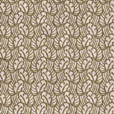 Sepia nötr botanik yaprak dikişsiz keten deseni. Yastık fırlatmak ve mobilya yapmak için organik doğal ton yeşilliği tasarımı. Modern bej kahverengi nötr ev dekorasyonu tekstil kumaşı