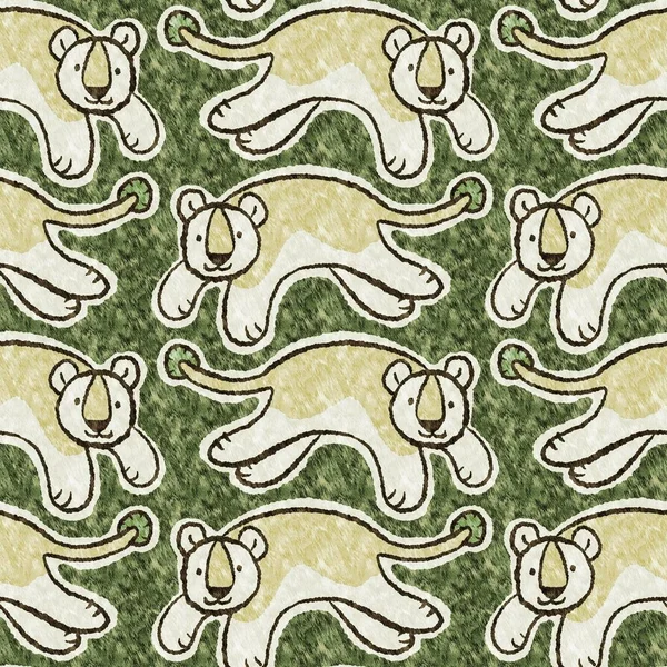 Niedliche Safari Löwe Wildtier Muster Für Babys Raum Dekor Nahtloses — Stockfoto