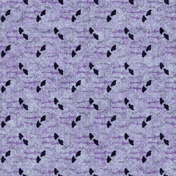 Mantarsız el yapımı keten desenli. Organik mantarlar, yastık fırlatmak için doğal ton tasarımı, yumuşak mobilyalar. Modern mor ormanlık ev dekorasyonu