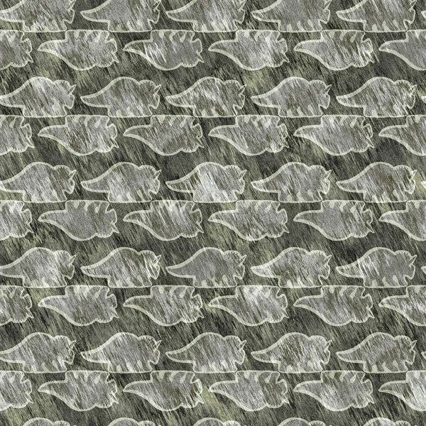 Green Hand Drawn Triceratops Dinosaur Seamless Pattern Gender Neutral Jurassic — Stock fotografie