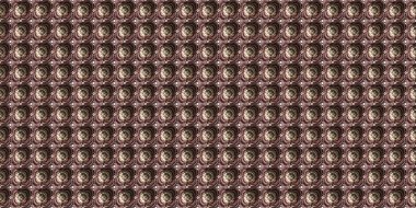 Değişik kahverengi tonlarda, dünyevi renkler, Viktorya dönemi geometrik, pürüzsüz sınır deseni. Modern vintage jeo dokuma kumaş kenar süslemesi. Klasik kurdele pankartı