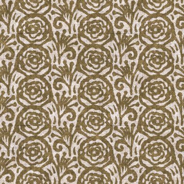 Sepia nötr botanik yaprak dikişsiz keten deseni. Yastık fırlatmak ve mobilya yapmak için organik doğal ton yeşilliği tasarımı. Modern bej kahverengi nötr ev dekorasyonu tekstil kumaşı