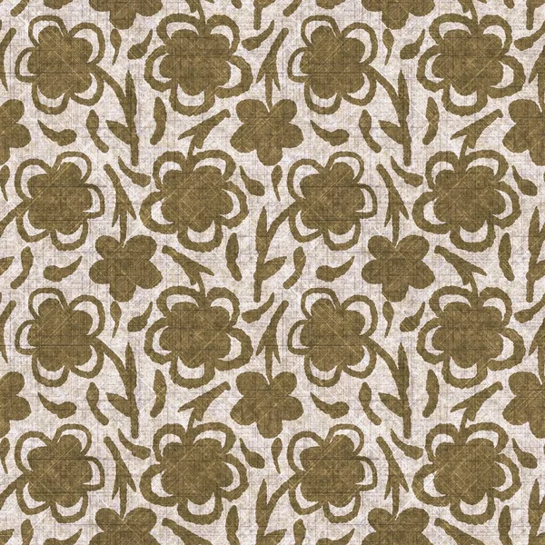 Sepia neutral botanical leaf seamless linen style pattern. Organic natural tone on tone foliage design for throw pillow, soft furnishing. Modern beige brown neutral home decor textile swatch