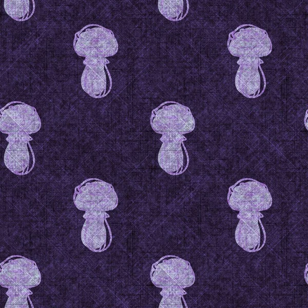 Mantarsız el yapımı keten desenli. Organik mantarlar, yastık fırlatmak için doğal ton tasarımı, yumuşak mobilyalar. Modern mor ormanlık ev dekorasyonu