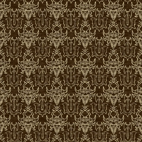 Dragon Linen Effect Texture Seamless Pattern Woven Mythical Beast Fantasy — Stock Photo, Image