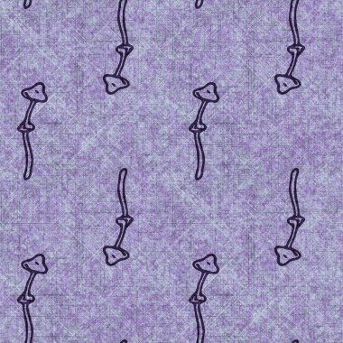 Mantarsız el yapımı keten desenli. Organik mantarlar, yastık fırlatmak için doğal ton tasarımı, yumuşak mobilyalar. Modern mor ormanlık ev dekorasyonu