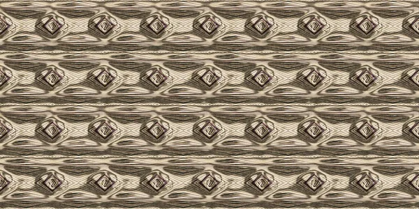 Earthy Colours Antique Victorian Geometric Seamless Border Pattern Variegated Brown — Stock Photo, Image