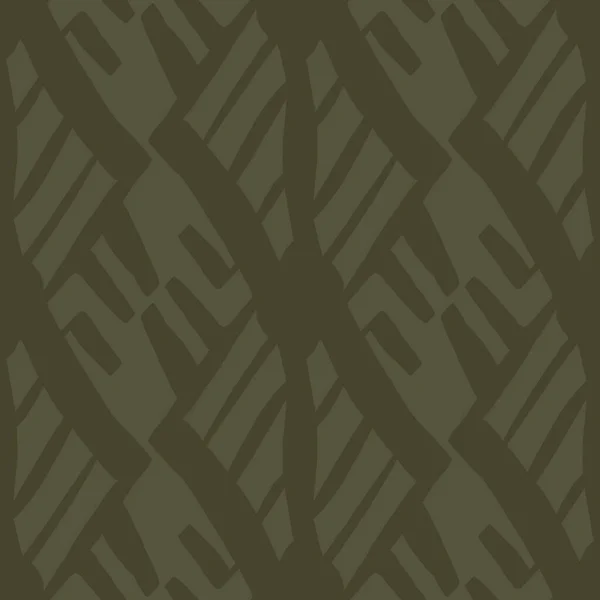 老式苔藓绿色几何无缝图案 军用墙纸和卡其布两种色调的丛林迷彩 — 图库照片