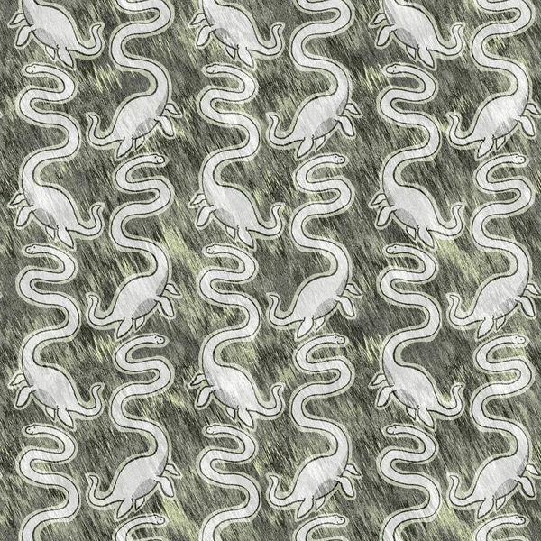 Kahverengi el plesiosaur dinazorunu kusursuz şekilde çizmiş. Bebek yuvası için cinsiyet Nötr Jurasik fosil silueti. Müze, nesli tükenme ve tekstil tasarımı için cinsiyet ayrımı yapılmamış ev dekorasyonu