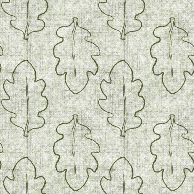 Botanik yaprakları, el işi, keten desenli. Yastık fırlatmak için organik yaprak doğal ses tonu, yumuşak mobilya. Modern yeşil ev dekorasyonu