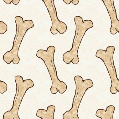 Kahverengi el, dinazor kemiğini pürüzsüz şekilde çizmiş. Bebek yuvası için cinsiyet Nötr Jurasik fosil silueti. Müze, neslin tükenmesi ve tekstil tasarımı için ev dekorasyonu