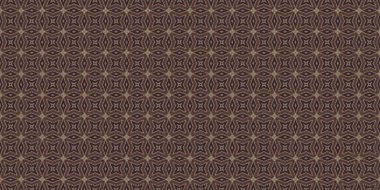 Topraksı renkler 60 'ların gerisinde geometrik, pürüzsüz sınır deseni, kahverengi tonda. Modern vintage jeo dokuma kumaş kenar süslemesi. Klasik kurdele pankartı