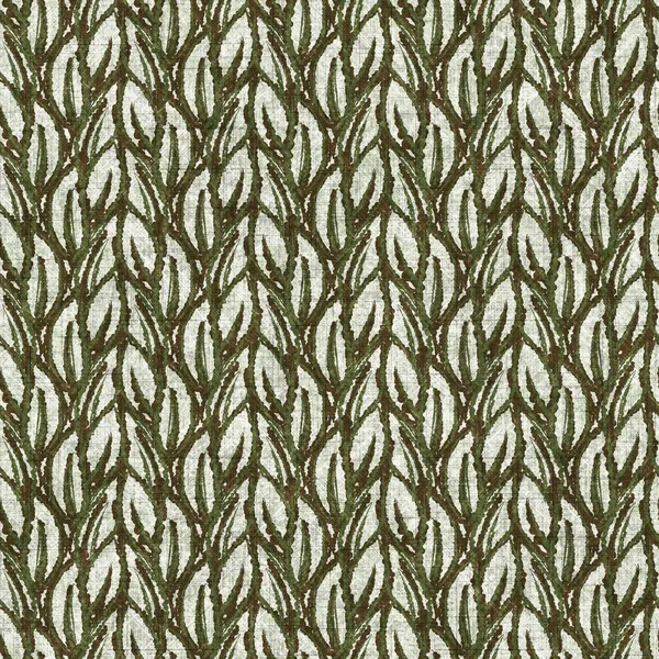 Botanik yaprakları, el işi, keten desenli. Yastık fırlatmak için organik yaprak doğal ses tonu, yumuşak mobilya. Modern yeşil ev dekorasyonu