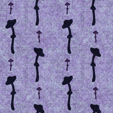 Mantarsız el yapımı keten desenli. Organik mantarlar, yastık fırlatmak için doğal ton tasarımı, yumuşak mobilyalar. Modern mor ormanlık ev dekorasyonu