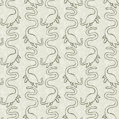 Yeşil el plesiosaur dinazorunu kusursuz şekilde çizdi. Bebek yuvası için cinsiyet Nötr Jurasik fosil silueti. Müze, nesli tükenme ve tekstil tasarımı için cinsiyet ayrımı yapılmamış ev dekorasyonu