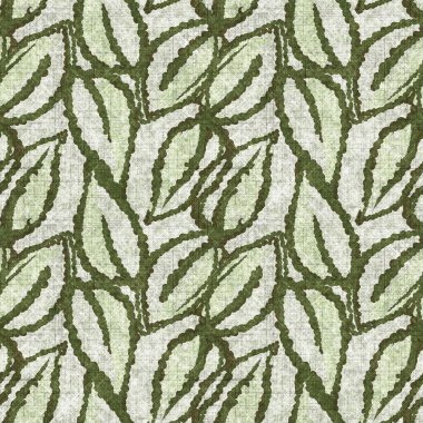 Botanik yaprakları, el işi, keten desenli. Yastık fırlatmak için organik yaprak doğal ses tonu, yumuşak mobilya. Modern yeşil ev dekorasyonu