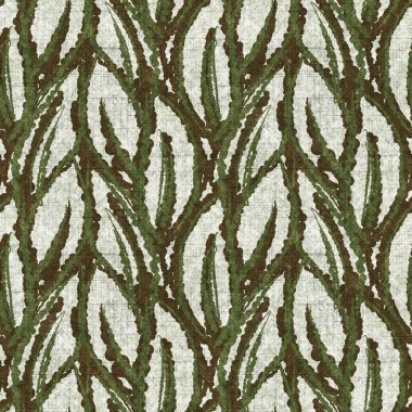 Botanik yaprakları, el işi, keten desenli. Yastık fırlatmak için organik yaprak doğal ses tonu, yumuşak mobilya. Modern yeşil ev dekorasyonu