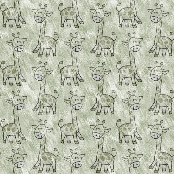 Leuke Safari Wilde Giraffe Dier Patroon Voor Baby Kamer Decor — Stockfoto