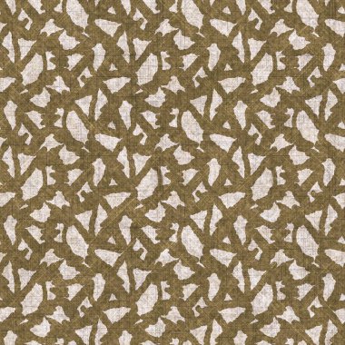 Sepia kahverengi geometrik tuval efekti pürüzsüz doku. Maddesel jeo-organik desen. Eski moda dekoratif tasarım