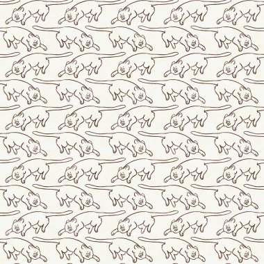 Bebek odası dekorasyonu için şirin bir safari vahşi kaplan deseni. Kusursuz büyük kedi kürklü kahverengi cinsiyet şekilli nötr iz tasarımı