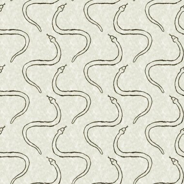 Bebek odası dekorasyonu için şirin bir safari yılanı deseni. Kusursuz sürüngen yeşil desenli cinsiyet nötr iz tasarımı.